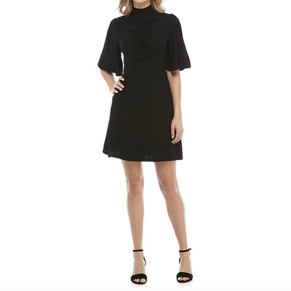 Free People Be My Baby Ruched Mock Neck Dress NEW 4 - Picture 4 of 16